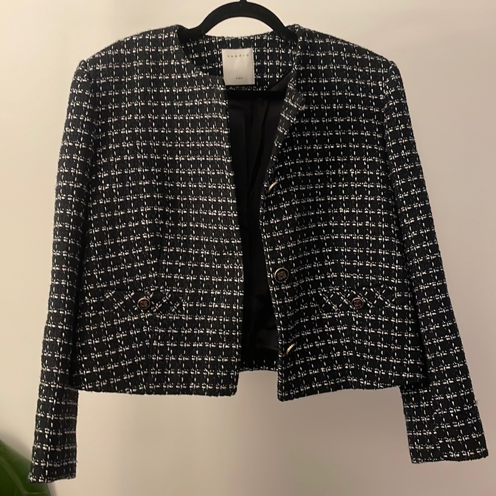 Sandro tweed Lady jacket size 8-10